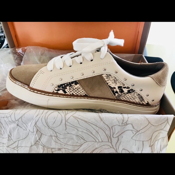Crown Vintage Kalinda Snakeskin/Suede/Stud Sneaker - Picture 13 of 16